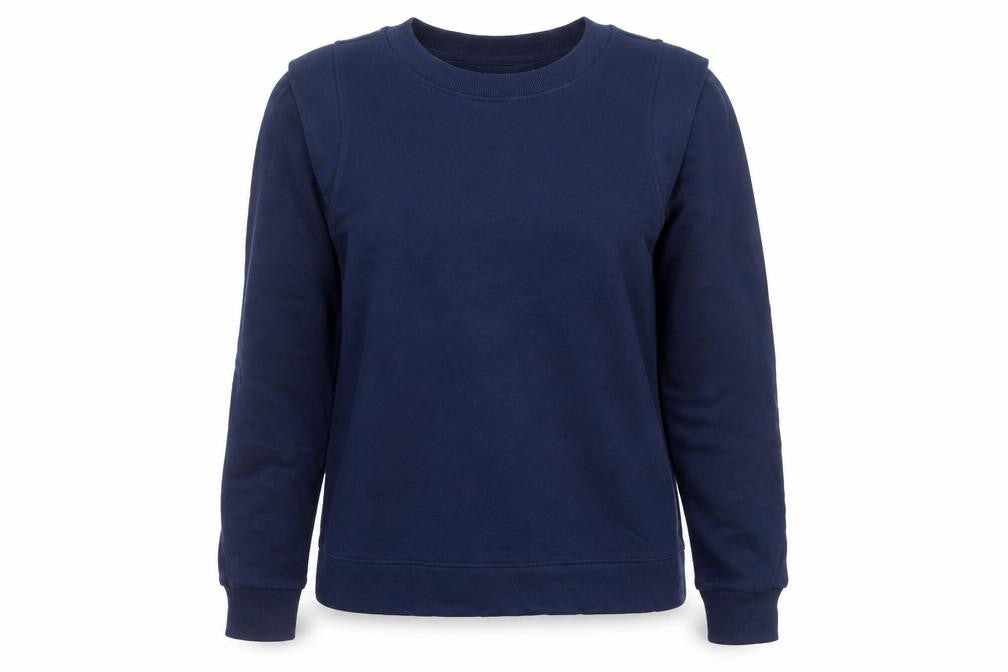 LOFT Women's Navy Blue Crew Neck Pullover Sweatshirt Size S