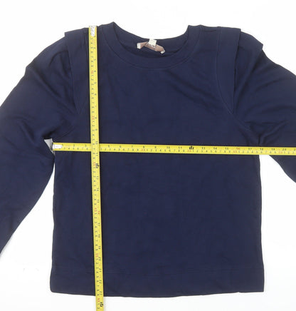 LOFT Women's Navy Blue Crew Neck Pullover Sweatshirt Size S