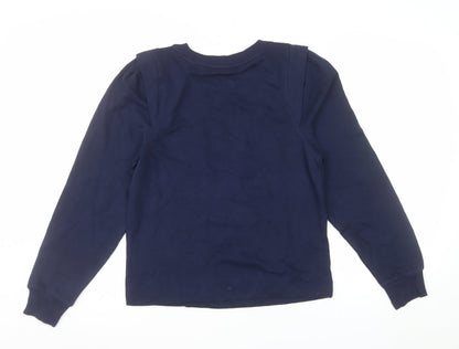 LOFT Women's Navy Blue Crew Neck Pullover Sweatshirt Size S