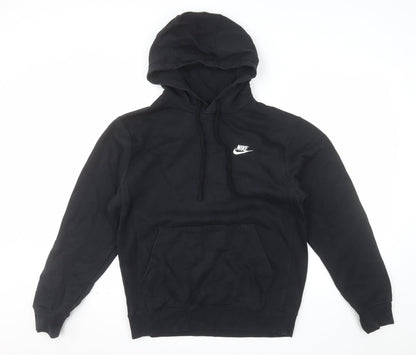 Nike Men's Black Pullover Hoodie Small Regular Fit Fleece Sportswear
