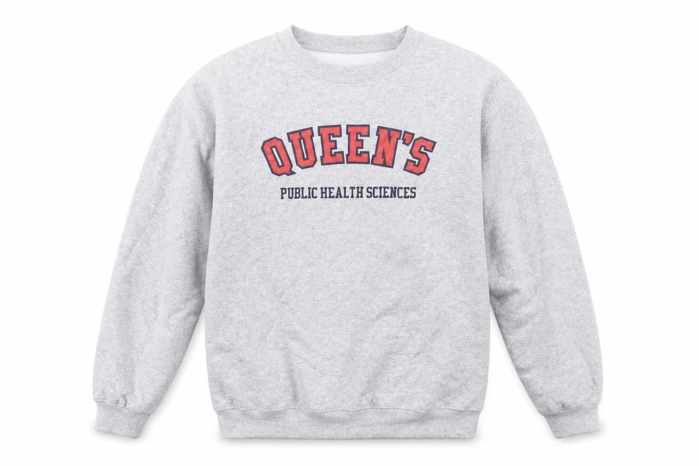 Gildan Men's Grey Queen's University Logo Crew Neck Sweatshirt M