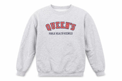 Gildan Men's Grey Queen's University Logo Crew Neck Sweatshirt M