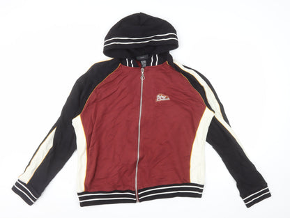 Harley-Davidson Womens Red Black Full Zip Hoodie Size 1W Cotton