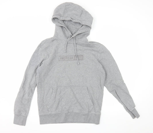 American Eagle Women Grey XS Pullover Hoodie 100% Cotton Casual