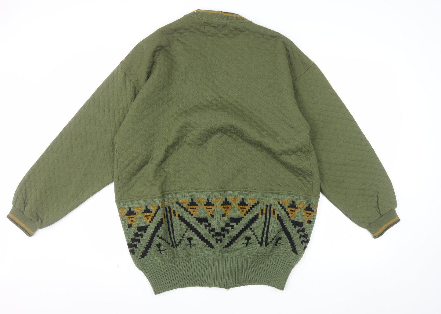 Tobia by Richard Men's Green Aztec Knit Cardigan L