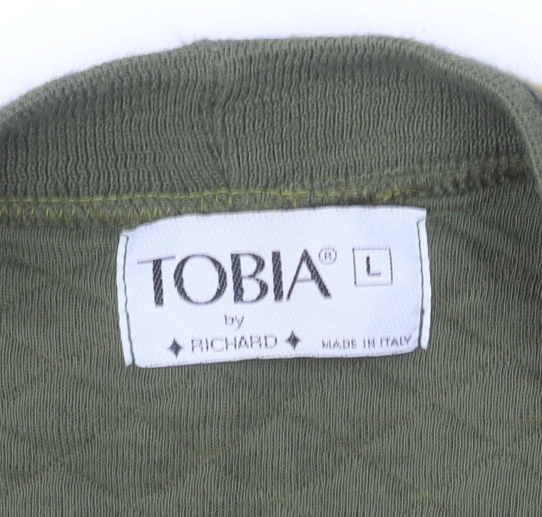 Tobia by Richard Men's Green Aztec Knit Cardigan L