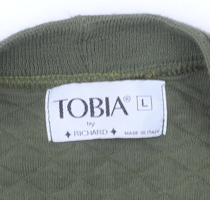 Tobia by Richard Men's Green Aztec Knit Cardigan L