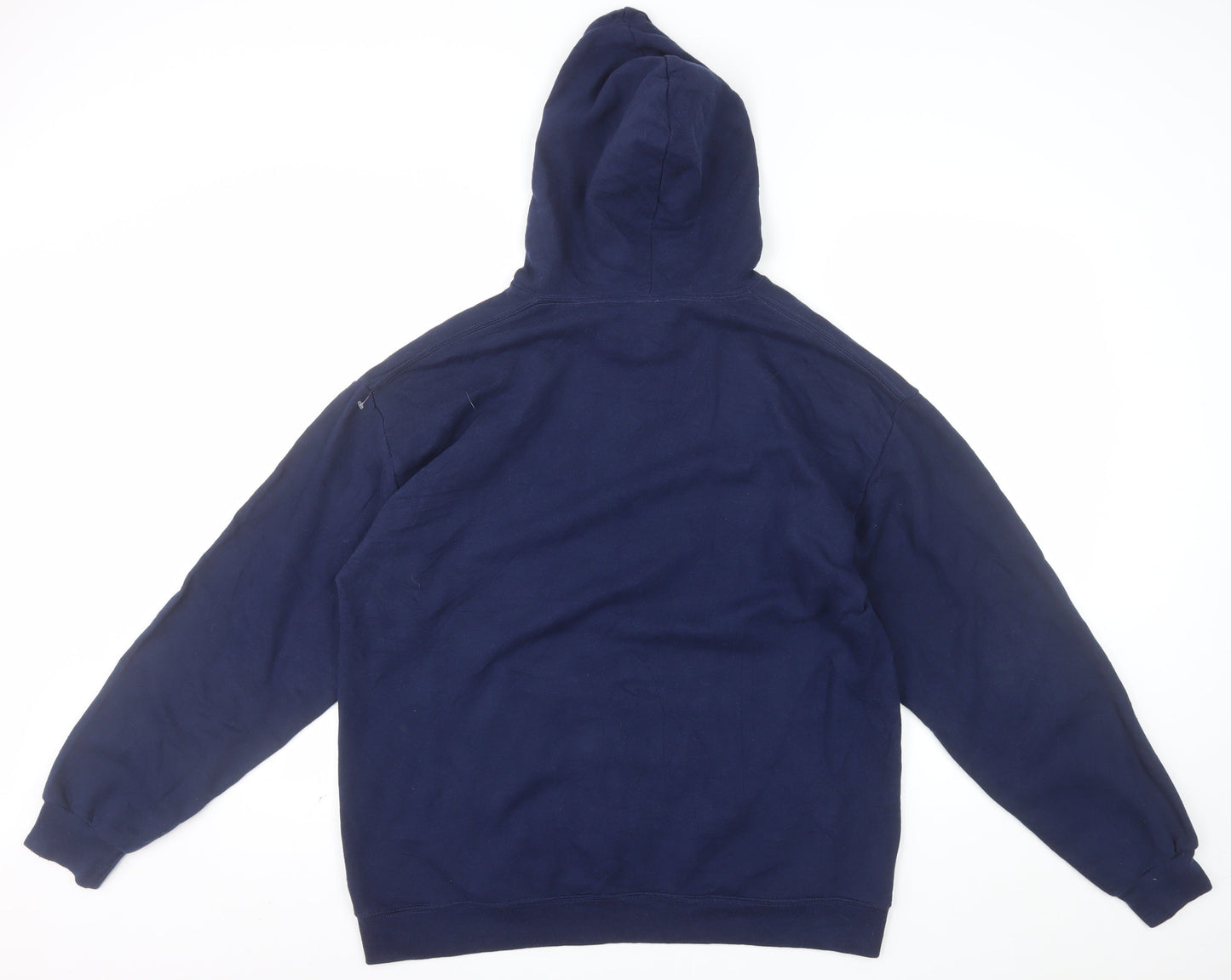 Fruit of the Loom Men's Blue Pullover Hoodie L Regular Fit Fleece