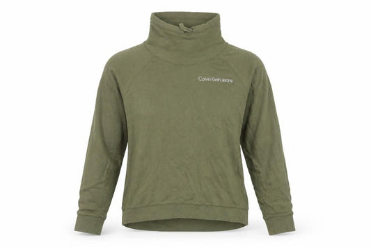 Calvin Klein Jeans Women’s Green Pullover Sweatshirt M Cotton Blend