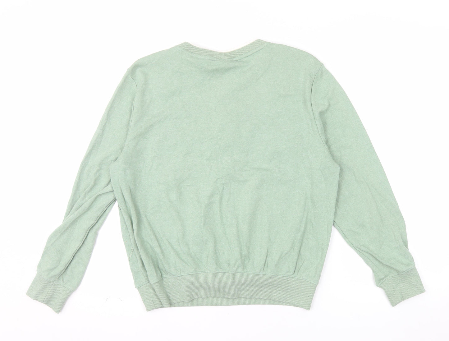 Alfred Dunner Petite Green Embroidered Argyle Long Sleeve Sweatshirt PM