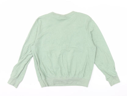 Alfred Dunner Petite Green Embroidered Argyle Long Sleeve Sweatshirt PM