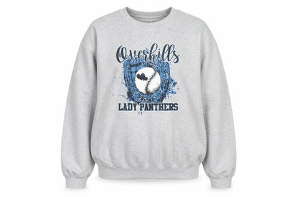 Gildan Womens Grey Overhills Lady Panthers XL Pullover Sweatshirt