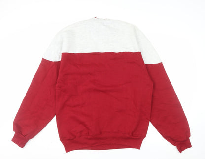 Russell Athletic Men’s Red Grey Pullover Sweatshirt L Vintage Regular Fit