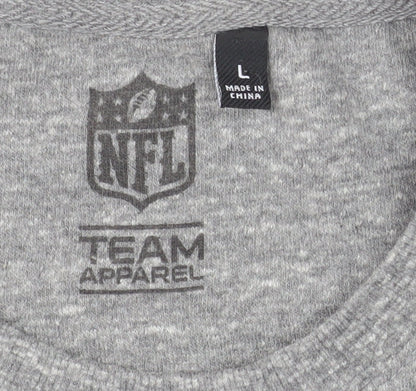 NFL Team Apparel Men’s Grey Patriots Pullover Sweatshirt Size L