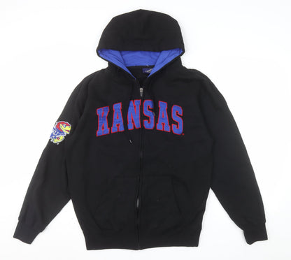 Campus Heritage Mens Black XL Full Zip Kansas Hoodie