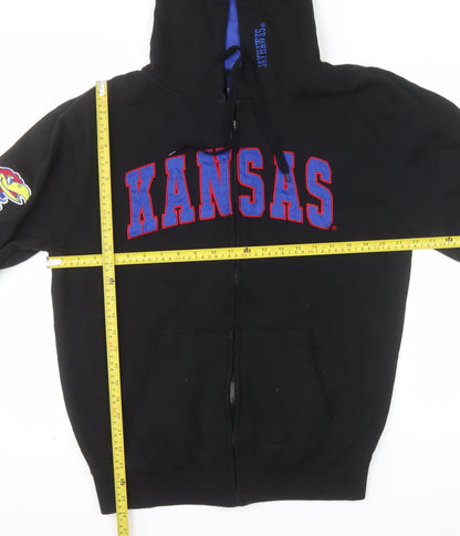 Campus Heritage Mens Black XL Full Zip Kansas Hoodie