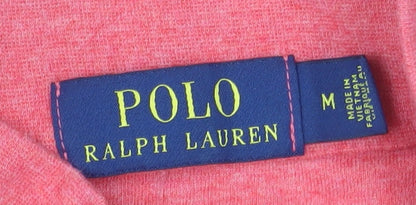 Polo Ralph Lauren Men's Pink 1/4 Zip Cotton Sweatshirt Size M