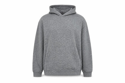 Calvin Klein Womens Grey Pullover Hoodie L Cotton Blend Logo Casual