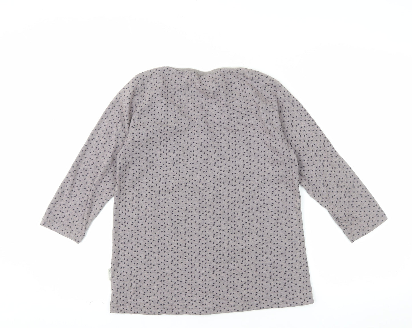 Trespass Women Grey Polka Dot V-Neck 3/4 Sleeve Cotton Blend T-Shirt M