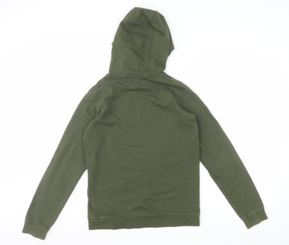 Emporio Armani EA7 Boys Green Pullover Hoodie 14 Years Cotton Logo Style