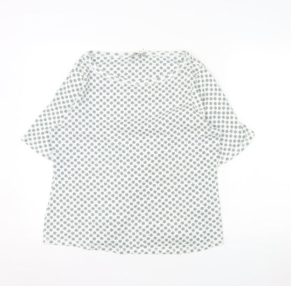 Marks and Spencer Women's White Floral Cotton T-Shirt Size 20