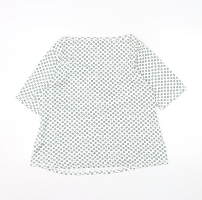 Marks and Spencer Women's White Floral Cotton T-Shirt Size 20