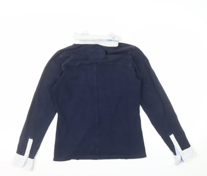 Crew Clothing Co. Women's Blue Long Sleeve Polo Shirt Size 12