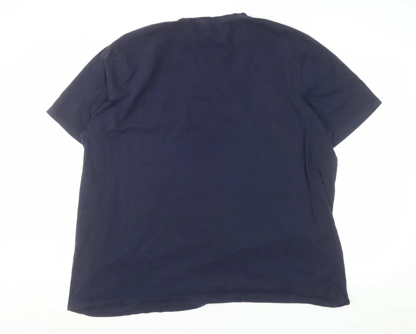 Jack & Jones Men's Blue 3XL Graphic Print Cotton T-Shirt