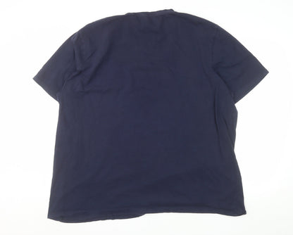 Jack & Jones Men's Blue 3XL Graphic Print Cotton T-Shirt