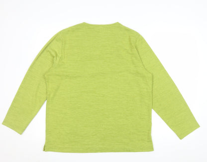 Tigi Women’s Green Long Sleeve Square Neck Pullover Jumper Size 18