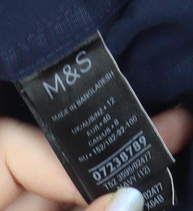 Marks and Spencer Women’s Blue Linen Long Sleeve Button-Up Shirt Size 12