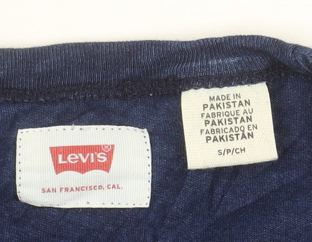 Levi's Men's Blue Cotton Crew Neck Short Sleeve T-Shirt Size S