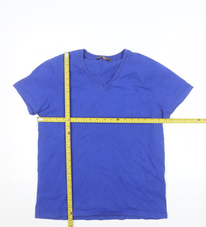 Ben Sherman Men's Blue V-Neck Cotton T-Shirt Size L