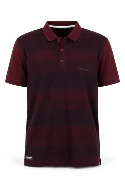 McKenzie Men's Red Striped Cotton Polo Shirt Size M