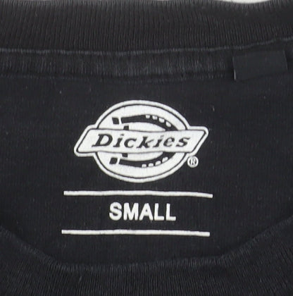 Dickies Womens Black Small Pullover Sweatshirt 100% Cotton Crew Neck