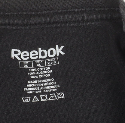 Reebok Men’s Black XL Sports Graphic Cotton T-Shirt