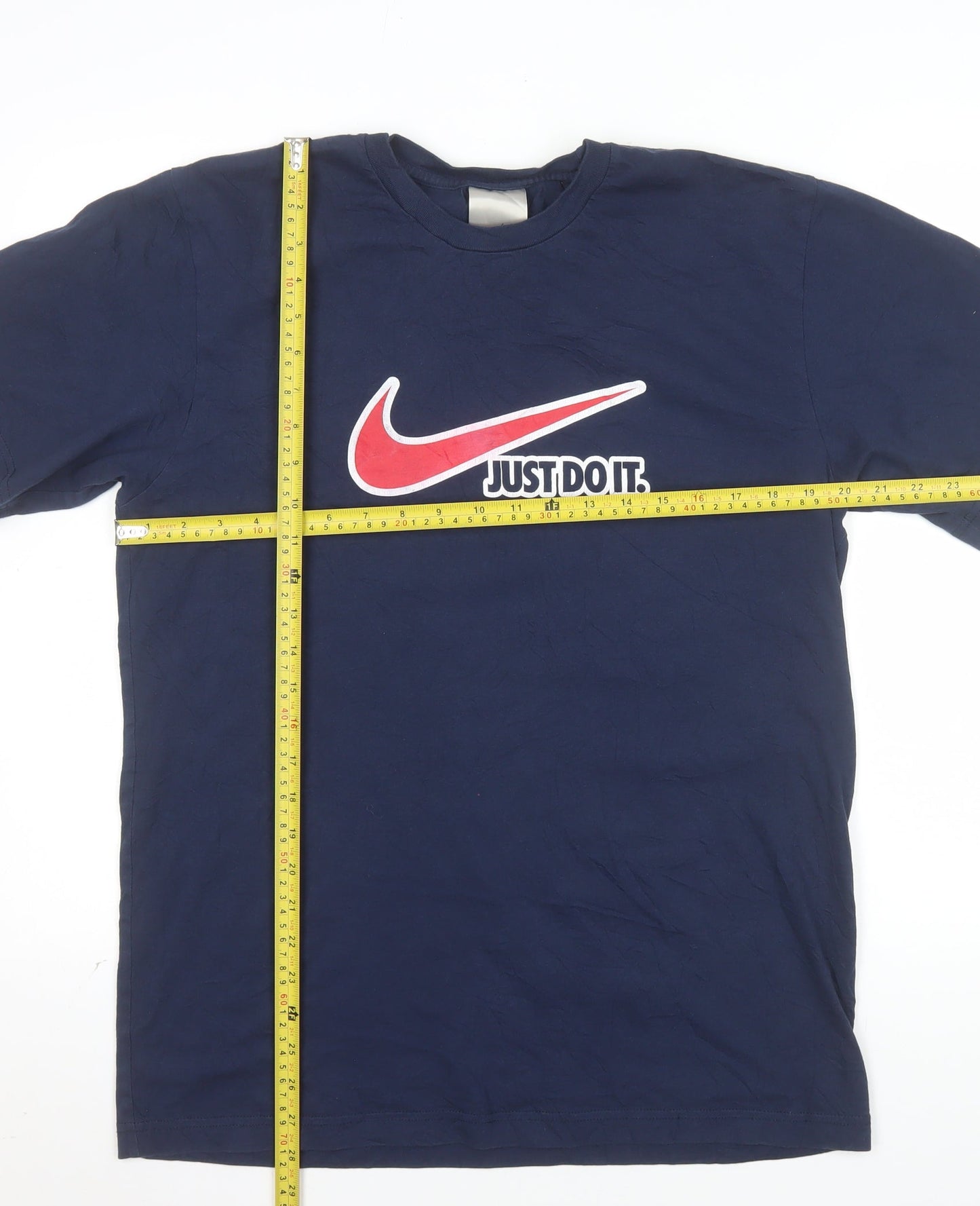 Nike Men's Navy Blue Just Do It Logo T-Shirt Size L