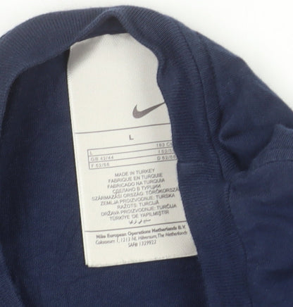 Nike Men's Navy Blue Just Do It Logo T-Shirt Size L