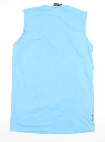 Slazenger Men's Blue Sleeveless Crew Neck Cotton T-Shirt Size M