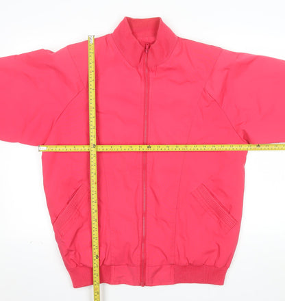 Country Concepts Men's Red Bomber Jacket Size S Full Zip Lined