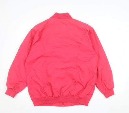 Country Concepts Men's Red Bomber Jacket Size S Full Zip Lined