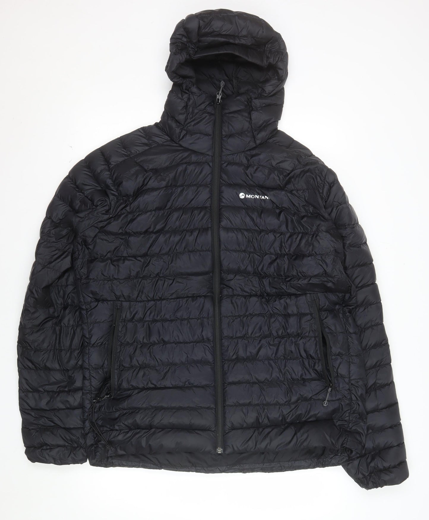 Montane Men’s Black 2XL Puffer Down Jacket Hooded Lightweight Outdoor
