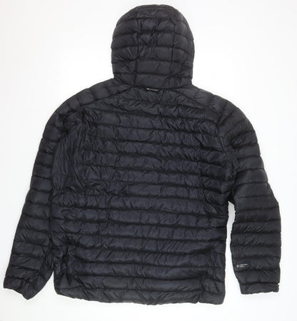 Montane Men’s Black 2XL Puffer Down Jacket Hooded Lightweight Outdoor