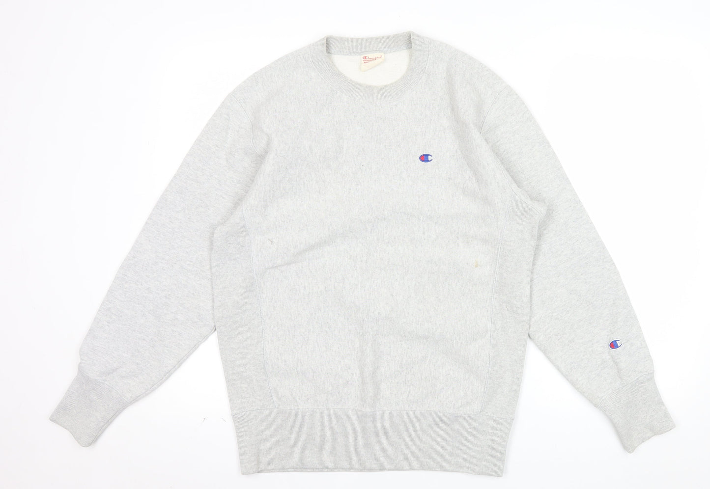 Champion Men's Grey Reverse Weave Crew Neck Sweatshirt Medium