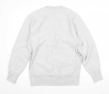 Champion Men's Grey Reverse Weave Crew Neck Sweatshirt Medium
