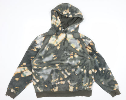 Monki Unisex Multicoloured Tie Dye Pullover Hoodie M Relaxed Fit