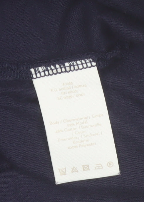 Boden Women's Blue Embroidered A-Line Long Sleeve Dress Size 10