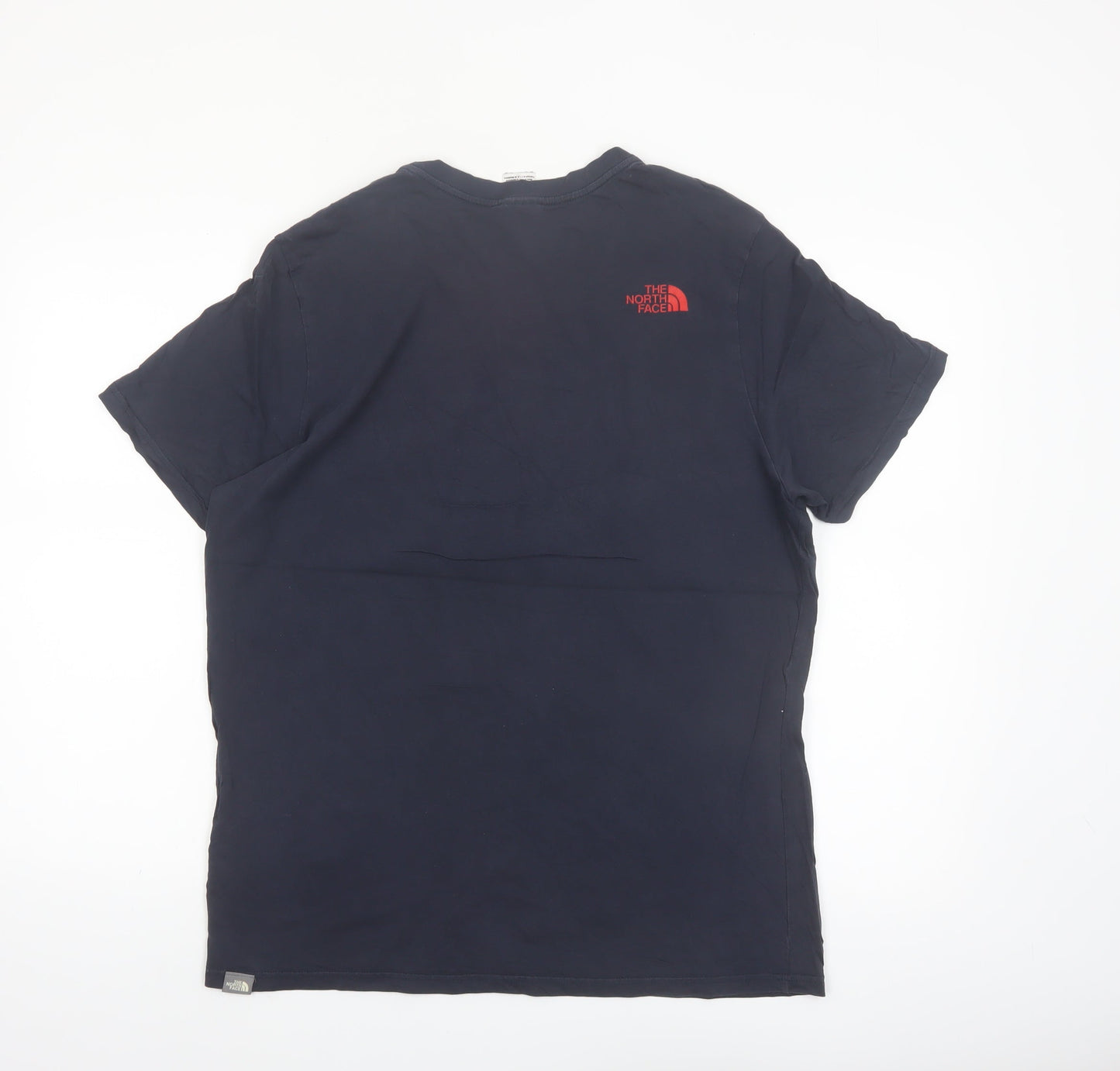 The North Face Men's Navy Blue Logo Graphic Cotton T-Shirt Size L