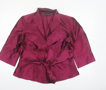 Liz Jordan Women's Red Satin Tailored Blazer Jacket M