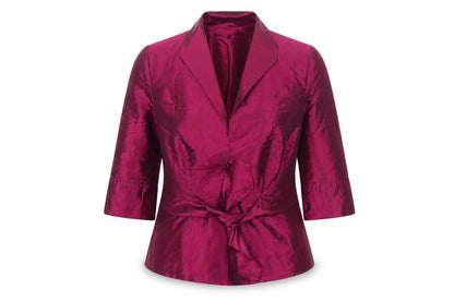 Liz Jordan Women's Red Satin Tailored Blazer Jacket M